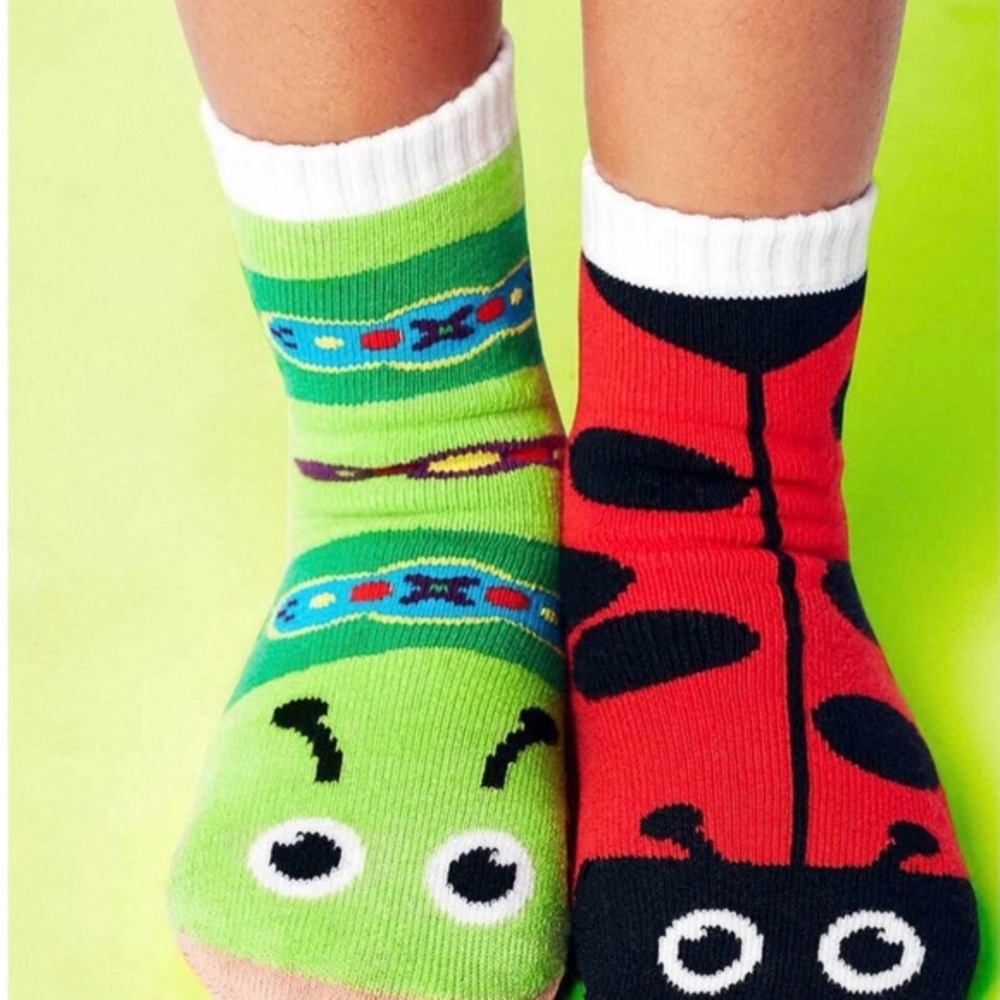 NWT PALS Toddler ladybug and caterpillar Mismatched Socks - age 1-3